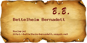 Bettelheim Bernadett névjegykártya